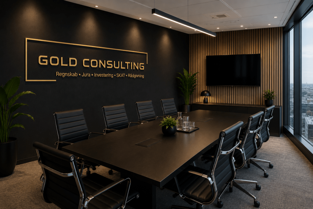 Mødelokale hos Gold Consulting til møder og rådgivning til private og virksomheder